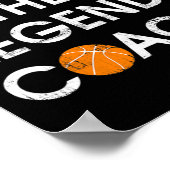 Echtgenoot Vader Legend Coach Leuk basketbal Gift Poster (Hoek)