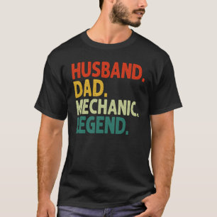 Echtgenoot Vader Monteur Legende Vintage Machinist T-shirt