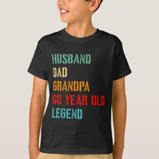 Echtgenoot Vader Opa 60 Oude Kunst T-shirt (Voorkant)