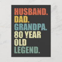 Echtgenoot Vader Opa 80 Jaar Oude Legende 80 verja