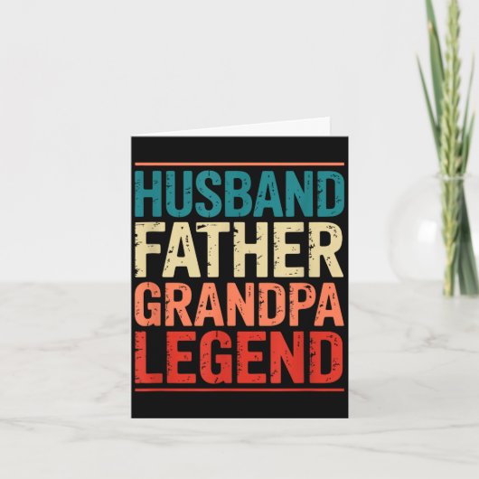 Echtgenoot vader opa legende grappige vader vintag kaart (Voorkant)