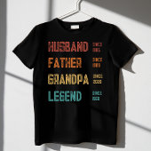 Echtgenoot Vader Opa Legende Grootvader Custom T-shirt