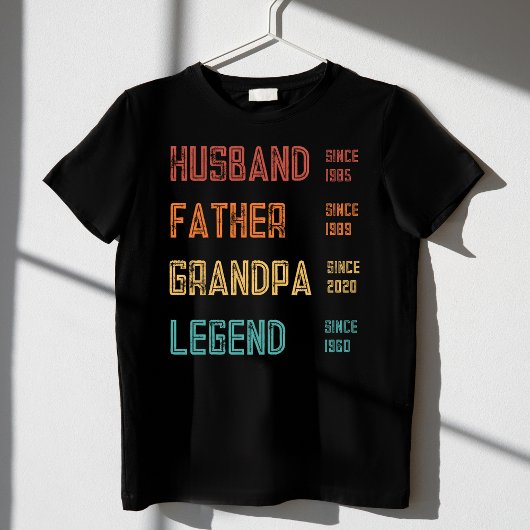 Echtgenoot Vader Opa Legende Grootvader Custom T-shirt