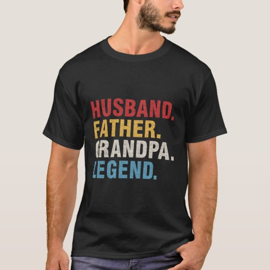 Echtgenoot Vader Opa Legende Vaders Dag Papa T-shirt (Voorkant)