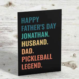 Echtgenoot Vader Pickleball Legende Maatwerk Vader Feestdagen Kaart