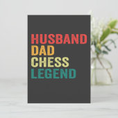 Echtgenoot Vader Schaak Legende Grappige Vaderdag Kaart (Staand voorkant)