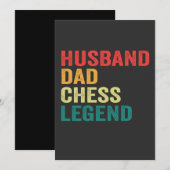 Echtgenoot Vader Schaak Legende Grappige Vaderdag Kaart (Voorkant / Achterkant)