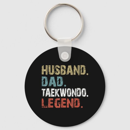 Echtgenoot Vader Taekwondo Legende Sleutelhanger (Voorkant)