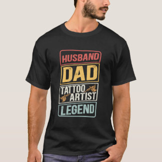 Echtgenoot Vader Tatoeage Legende Vaderdag T-shirt