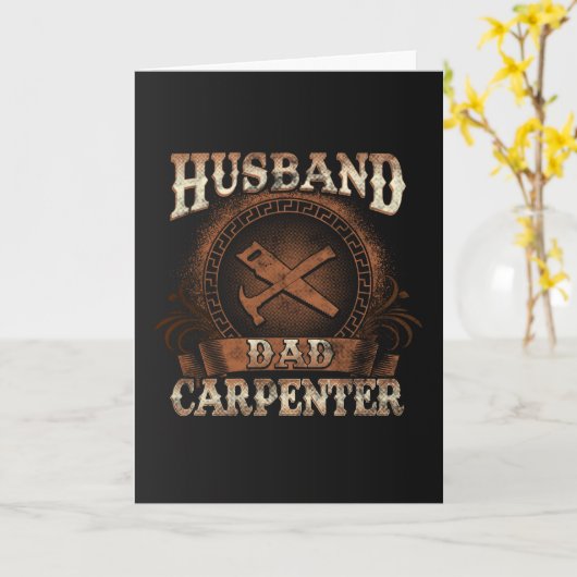 Echtgenoot Vader Timmerman Vaderdag Kaart (Gele Bloem)