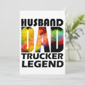 echtgenoot vader trucker legende voor vader kaart (Staand voorkant)