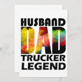 echtgenoot vader trucker legende voor vader kaart (Voorkant / Achterkant)