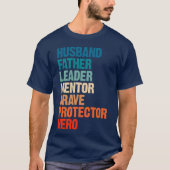 Echtgenoot vader vaders dag meisje t-shirt (Voorkant)