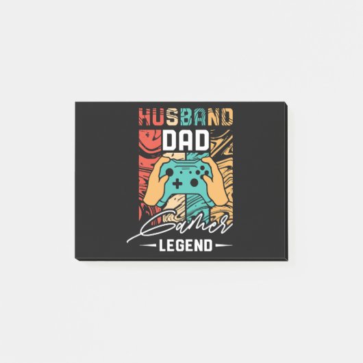 Echtgenoot Vader Videospel Legende Post-it® Notes (Voorkant)