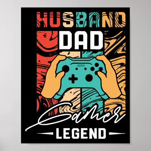 Echtgenoot Vader Videospel Legende Poster (Voorkant)
