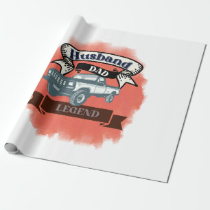 Echtgenoot Vader Vrachtwagenlegende De ultieme all Cadeaupapier