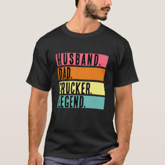 Echtgenoot Vader Vrachtwagenlegende Grappige Vrach T-shirt