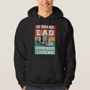 Echtgenoot Vader Vrachtwagenlegende Vrachtwagench Hoodie