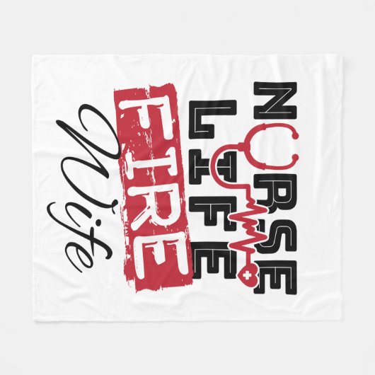 Echtgenoot van brandweervrouw in het verpleeghuis fleece deken (Voorkant (Horizontaal))