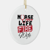 Echtgenoot van brandweervrouw in het verpleeghuis keramisch ornament (Rechts)