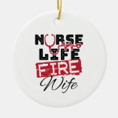 Echtgenoot van brandweervrouw in het verpleeghuis keramisch ornament (Voorkant)
