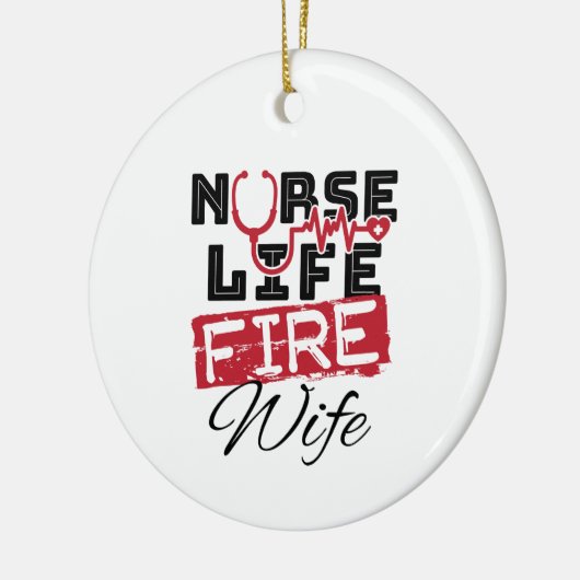 Echtgenoot van brandweervrouw in het verpleeghuis keramisch ornament (Links)