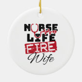 Echtgenoot van brandweervrouw in het verpleeghuis keramisch ornament (Achterkant)