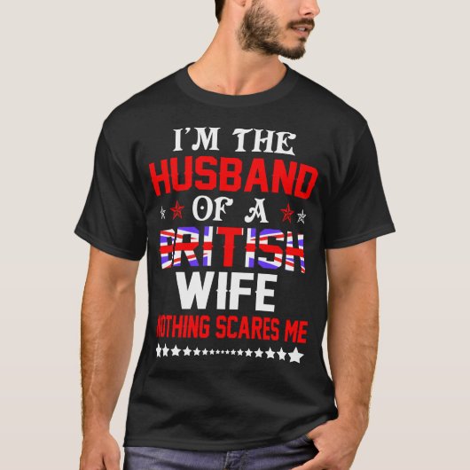 Echtgenoot van British Wife Valentijn Gift T-shirt (Voorkant)