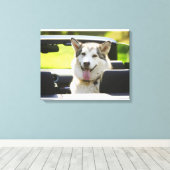 Echtgenoot van converteerbare hond canvas afdruk (Insitu (Houten vloer))