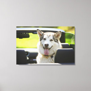 Echtgenoot van converteerbare hond canvas afdruk