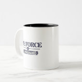 Echtgenoot van de luchtmacht tweekleurige koffiemok (Voorkant links)