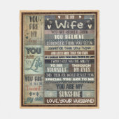 Echtgenoot van echtgenoot naar vrouw-liefde fleece deken (Voorkant)