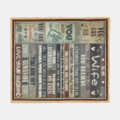 Echtgenoot van echtgenoot naar vrouw-liefde fleece deken (Voorkant (Horizontaal))