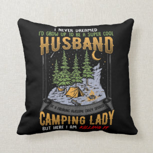 Echtgenoot van een Camping Lady Wife Dad Camper Kussen