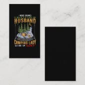 Echtgenoot van een Camping Lady Wife Dad Camper Visitekaartje (Voorkant / Achterkant)