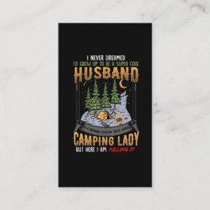 Echtgenoot van een Camping Lady Wife Dad Camper Visitekaartje