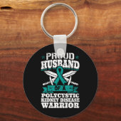 Echtgenoot van een polycysteuze nierziekte krijger sleutelhanger (Voorkant)