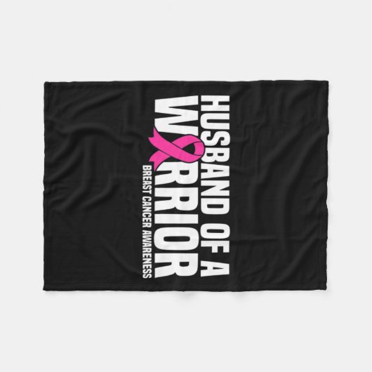 Echtgenoot van een roze lintblaaskanker Awa Fleece Deken (Voorkant (Horizontaal))