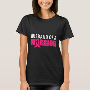 Echtgenoot van een roze lintblaaskanker Awa T-shirt