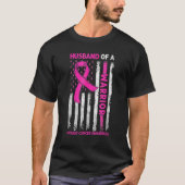 Echtgenoot van een Warrior American Flag Breast Ca T-shirt (Voorkant)