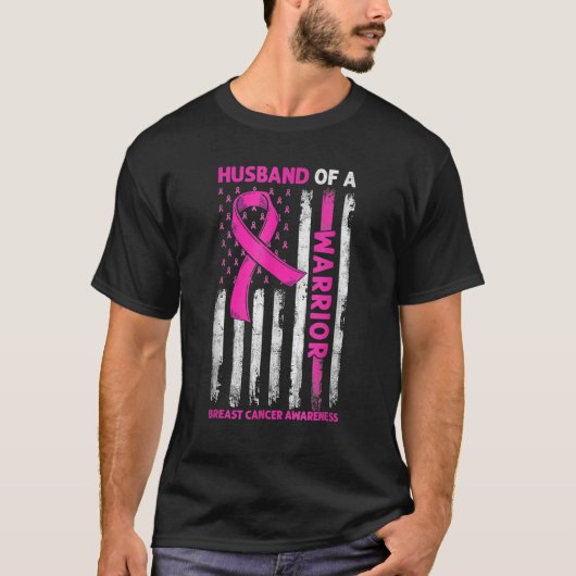 Echtgenoot van een Warrior American Flag Breast Ca T-shirt (Voorkant)