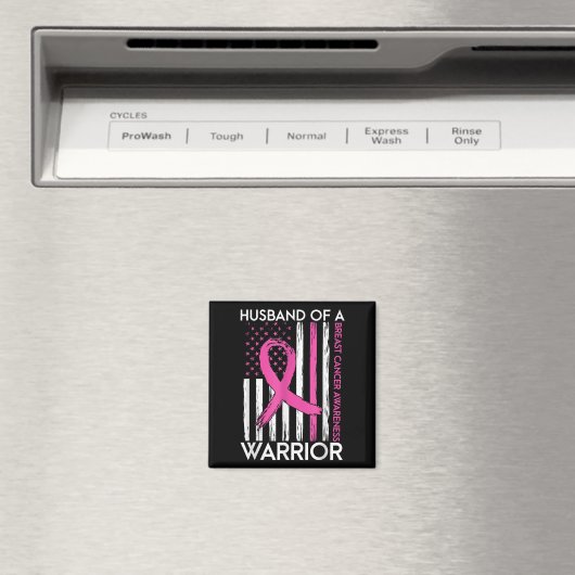 Echtgenoot van een Warrior Breast Cancer Awareness Magneet (Insitu (Vaatwasser))