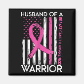 Echtgenoot van een Warrior Breast Cancer Awareness Magneet (Voorkant)