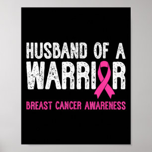 Echtgenoot van een Warrior Breast Cancer Awareness Poster