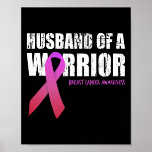 Echtgenoot van een Warrior Breast Cancer Awareness Poster