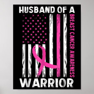 Echtgenoot van een Warrior Breast Cancer Awareness Poster