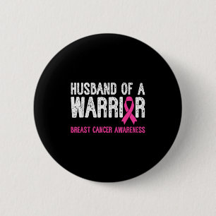 Echtgenoot van een Warrior Breast Cancer Awareness Ronde Button 5,7 Cm