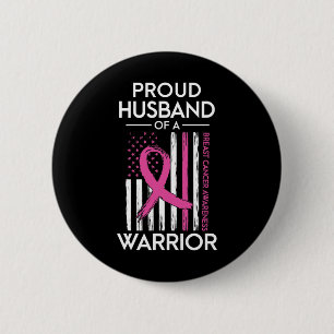 Echtgenoot van een Warrior Breast Cancer Awareness Ronde Button 5,7 Cm