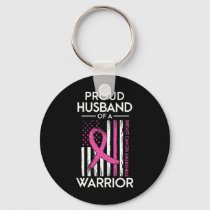 Echtgenoot van een Warrior Breast Cancer Awareness Sleutelhanger