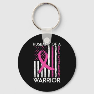 Echtgenoot van een Warrior Breast Cancer Awareness Sleutelhanger